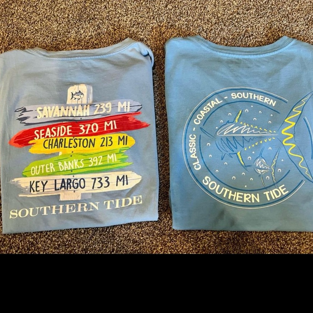 2 Boys XL Southern Tide shirts. $35 for both.